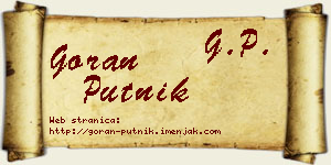Goran Putnik vizit kartica